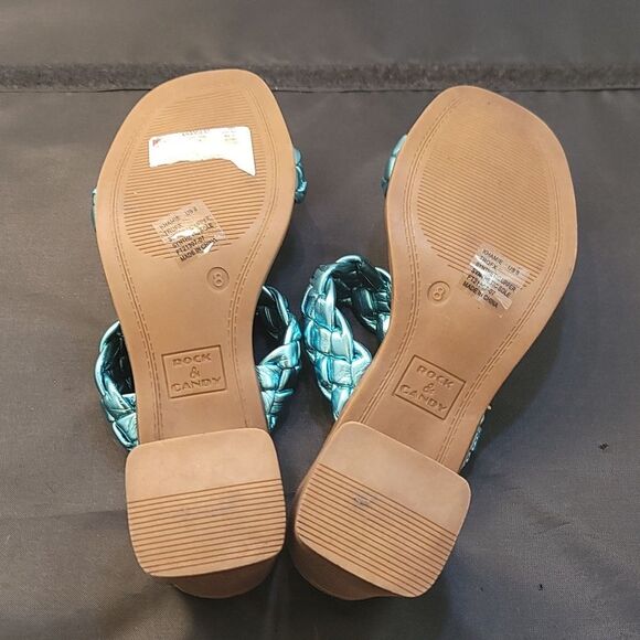 BRAND NEW ROCK&CANDY BY ZIGI DOUBLE BRAIDED STRAPS LOW BLOCK-HEEL SANDAL - Picture 10 of 16